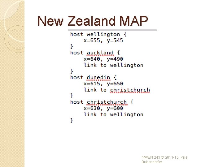 New Zealand MAP NWEN 243 © 2011 -15, Kris Bubendorfer New Zealand MAP NWEN 243 © 2011 -15, Kris Bubendorfer