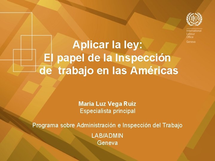 Aplicar la ley: El papel de la Inspección de trabajo en las Américas Maria