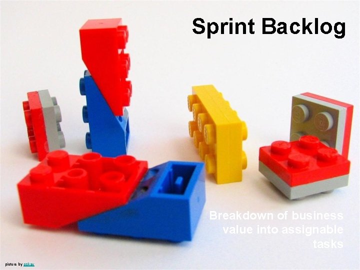 Sprint Backlog Breakdown of business value into assignable tasks picture by oskay 