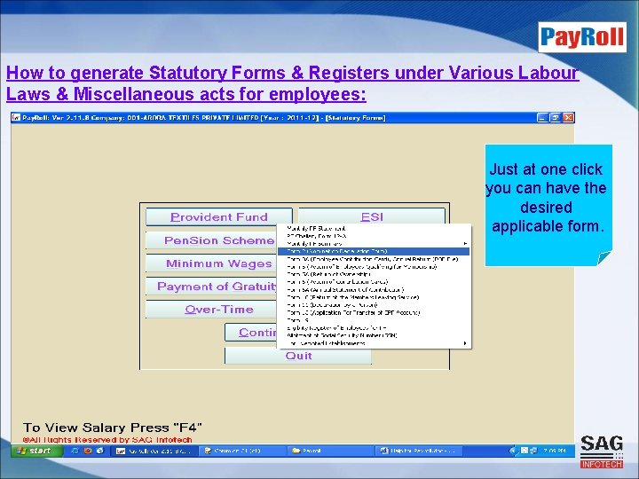 How to generate Statutory Forms & Registers under Various Labour Laws & Miscellaneous acts