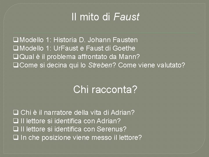 Il mito di Faust q. Modello 1: Historia D. Johann Fausten q. Modello 1: