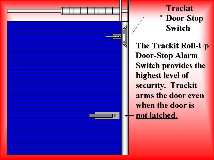 Trackit Door-Stop Switch The Trackit Roll-Up Door-Stop Alarm Switch provides the highest level of