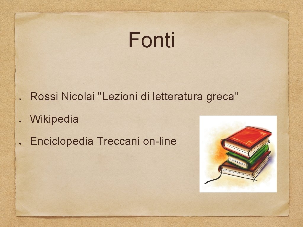Fonti Rossi Nicolai "Lezioni di letteratura greca" Wikipedia Enciclopedia Treccani on-line 