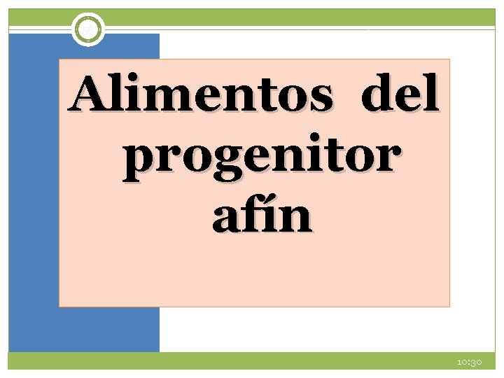 58 Alimentos del progenitor afín 10: 30 