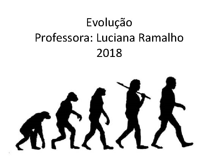 Evolução Professora: Luciana Ramalho 2018 