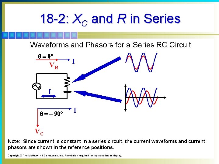 18 -2: XC and R in Series Waveforms and Phasors for a Series RC