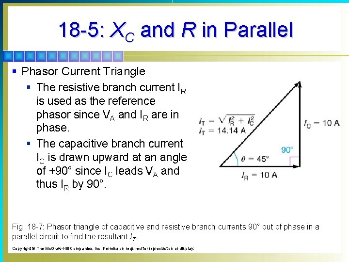 18 -5: XC and R in Parallel § Phasor Current Triangle § The resistive