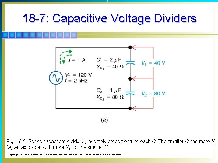 18 -7: Capacitive Voltage Dividers Fig. 18 -9: Series capacitors divide VT inversely proportional