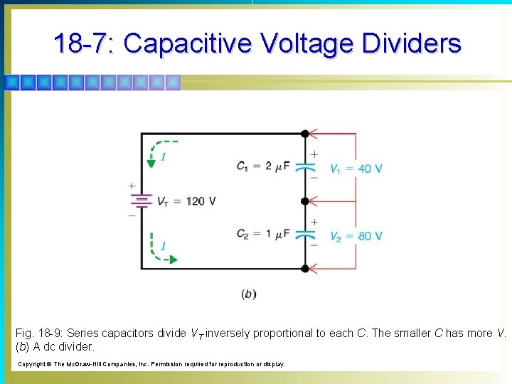 18 -7: Capacitive Voltage Dividers Fig. 18 -9: Series capacitors divide VT inversely proportional