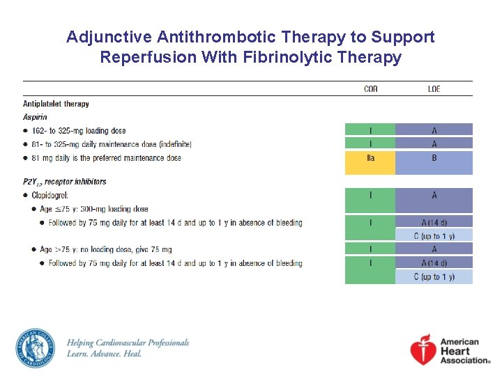 Adjunctive Antithrombotic Therapy to Support Reperfusion With Fibrinolytic Therapy 