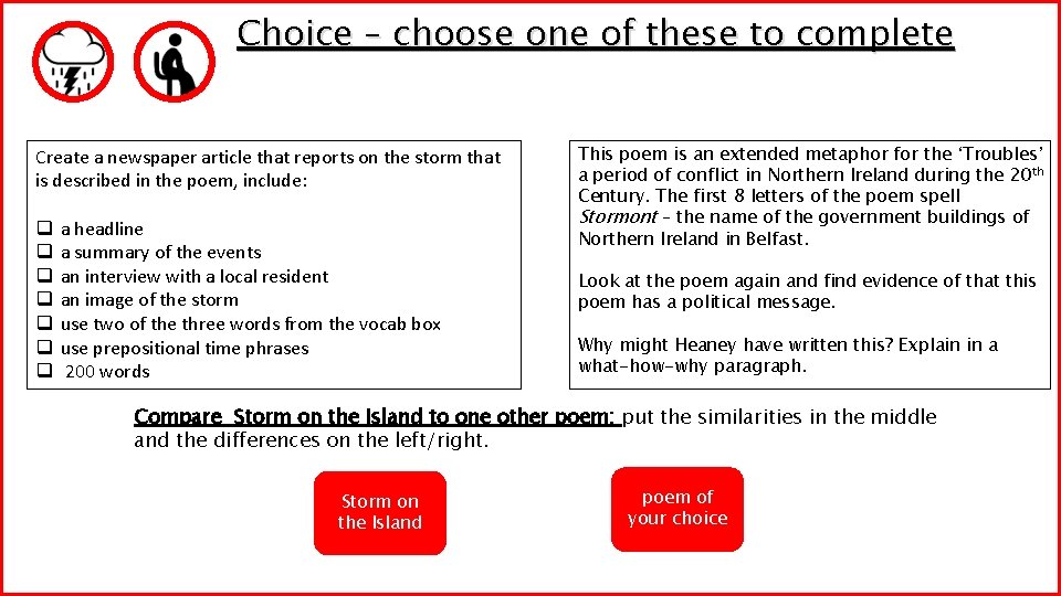 Choice – choose one of these to complete Create a newspaper article that reports Choice – choose one of these to complete Create a newspaper article that reports
