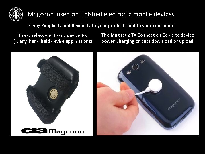 Magconn used on finished electronic mobile devices Giving Simplicity and flexibility to your products