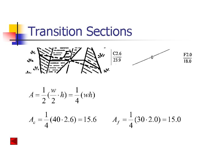 Transition Sections 