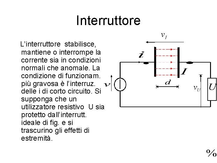 Interruttore L’interruttore stabilisce, mantiene o interrompe la corrente sia in condizioni normali che anomale.