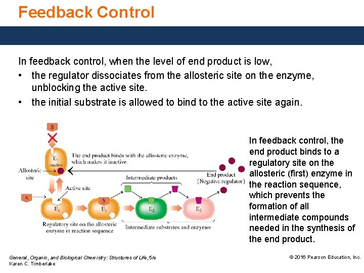 Feedback Control In feedback control, when the level of end product is low, •