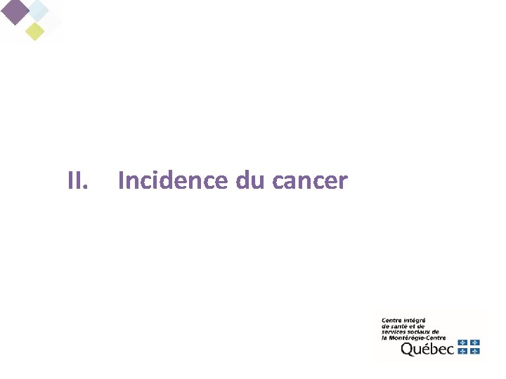 II. Incidence du cancer 