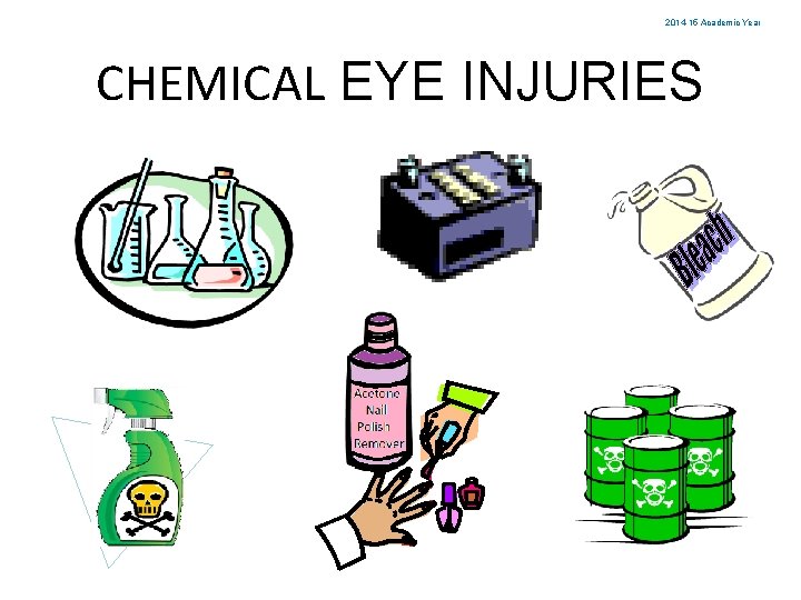 2014 -15 Academic Year CHEMICAL EYE INJURIES 
