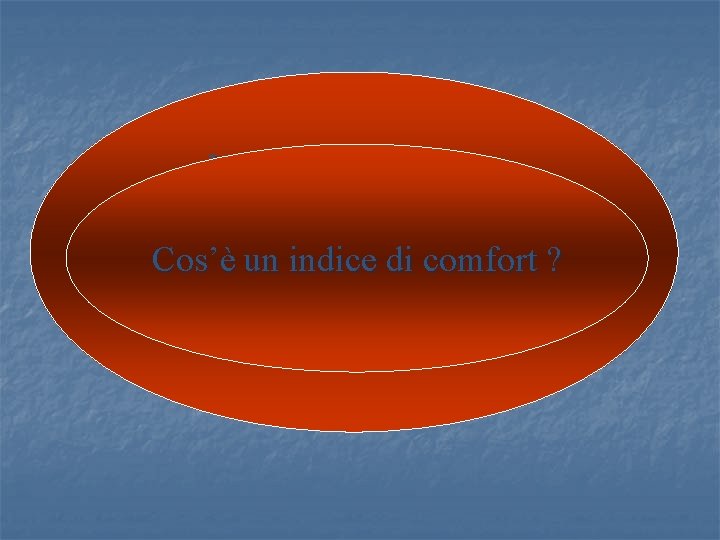 Un indice di comfort è un particolare indice di qualità appropriato alla descrizione Un indice di comfort è un particolare indice di qualità appropriato alla descrizione