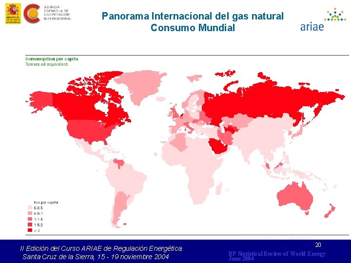 Panorama Internacional del gas natural Consumo Mundial II Edición del Curso ARIAE de Regulación