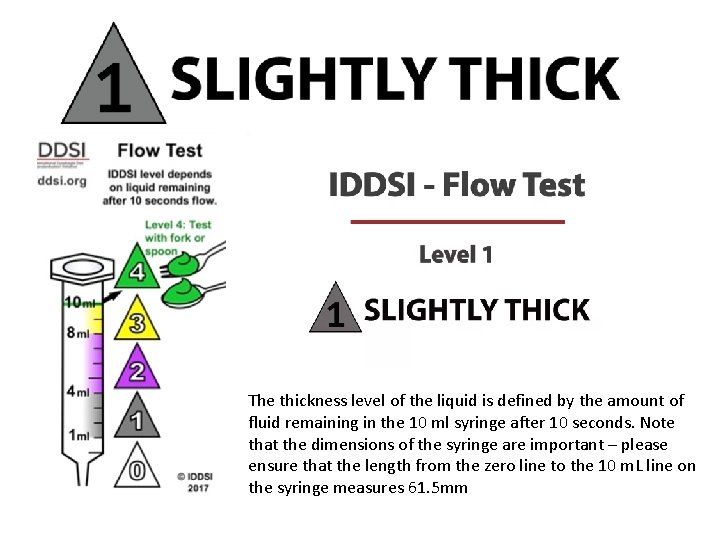 The thickness level of the liquid is defined by the amount of fluid remaining