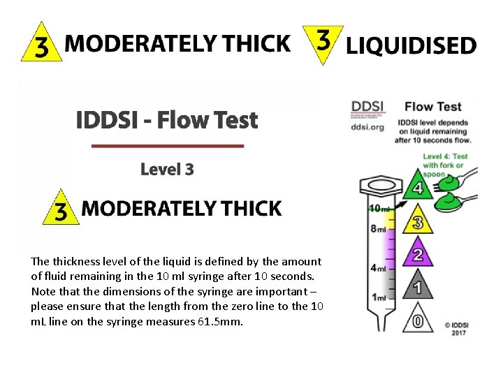 The thickness level of the liquid is defined by the amount of fluid remaining