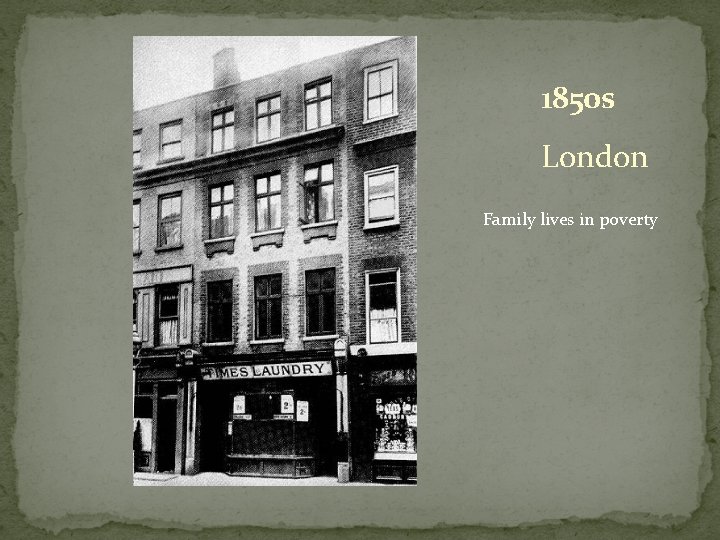 1850 s London Family lives in poverty 