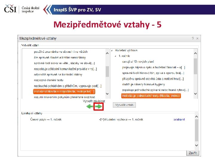 Insp. IS ŠVP pro ZV, SV Mezipředmětové vztahy - 5 