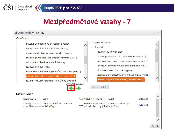 Insp. IS ŠVP pro ZV, SV Mezipředmětové vztahy - 7 