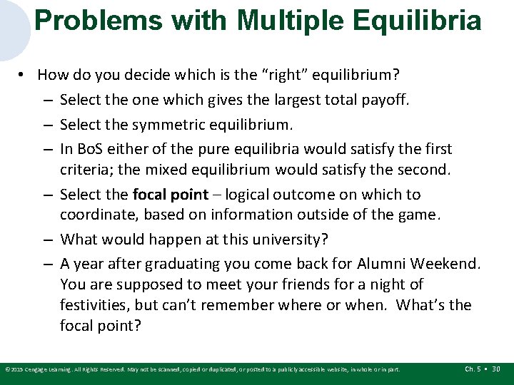 Problems with Multiple Equilibria • How do you decide which is the “right” equilibrium? Problems with Multiple Equilibria • How do you decide which is the “right” equilibrium?