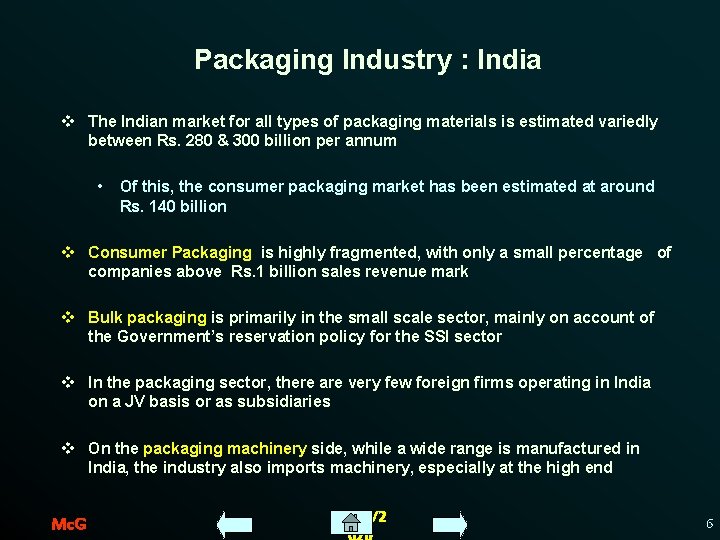 Packaging Industry : India v The Indian market for all types of packaging materials