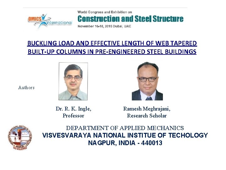 BUCKLING LOAD AND EFFECTIVE LENGTH OF WEB TAPERED BUILT-UP COLUMNS IN PRE-ENGINEERED STEEL BUILDINGS
