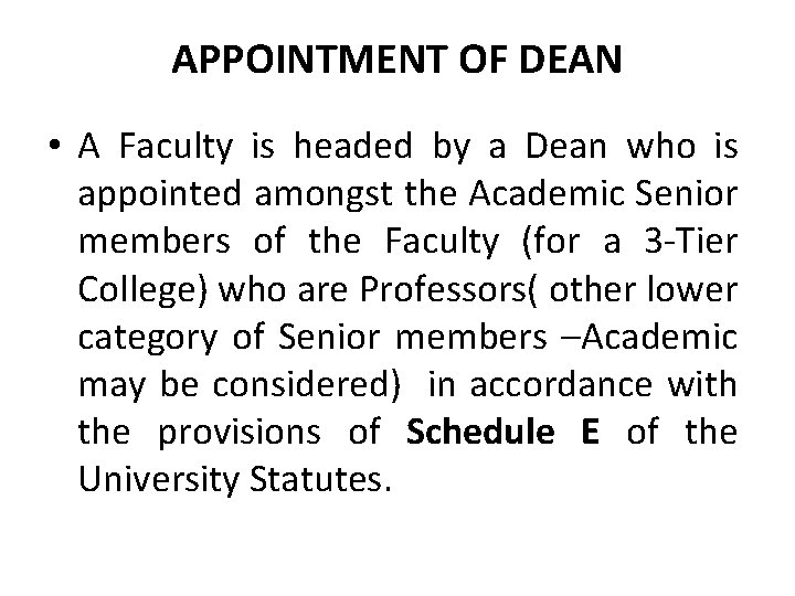 Roles Of Heads And Deans In The Administration