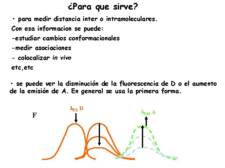 ¿Para que sirve? • para medir distancia inter o intramoleculares. Con esa informacion se