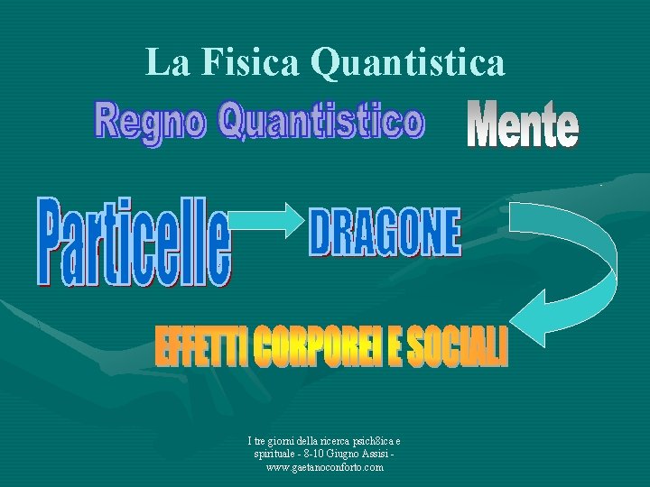 La Fisica Quantistica I tre giorni della ricerca psich 8 ica e spirituale -