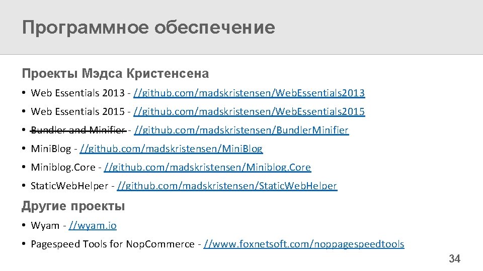 Программное обеспечение Проекты Мэдса Кристенсена • Web Essentials 2013 - //github. com/madskristensen/Web. Essentials 2013