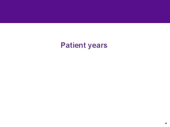 Patient years 19 