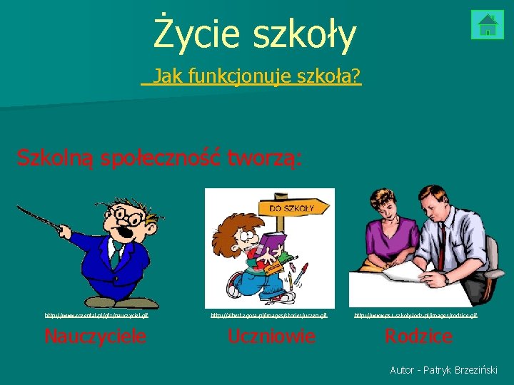 Życie szkoły Jak funkcjonuje szkoła? Szkolną społeczność tworzą: http: //www. rozental. pl/gfx/nauczyciel. gif http: