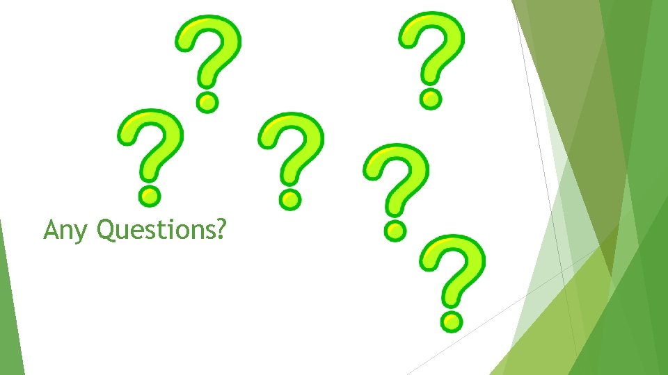 Any Questions? Any Questions?