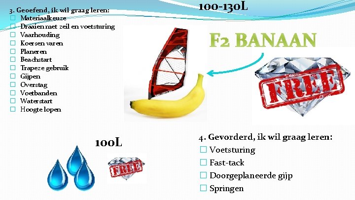 3. Geoefend, ik wil graag leren: � Materiaalkeuze � Draaien met zeil en voetsturing