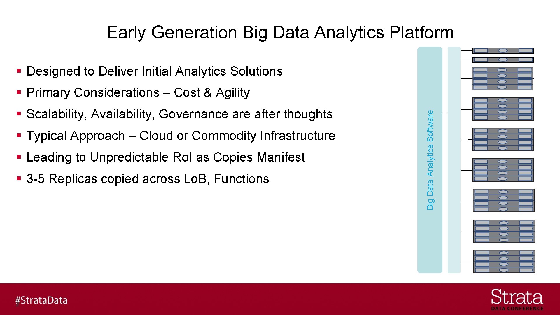 Early Generation Big Data Analytics Platform § Designed to Deliver Initial Analytics Solutions §