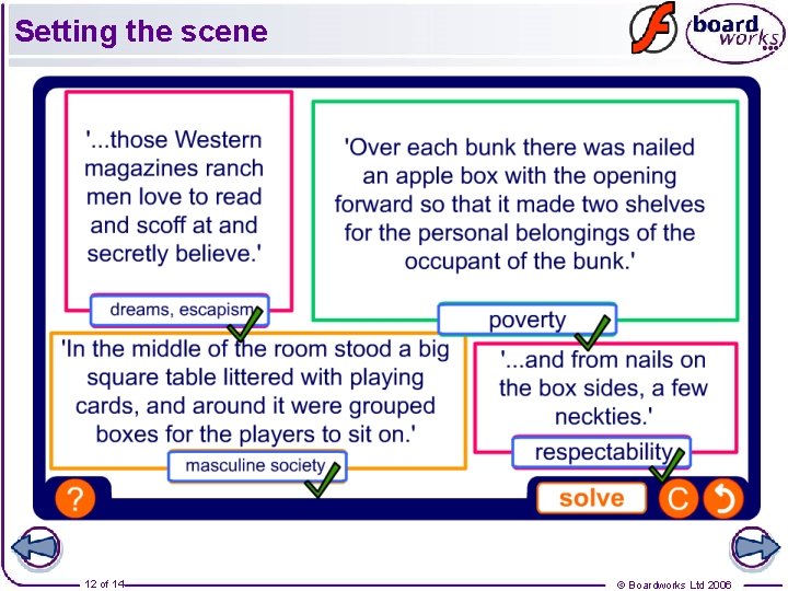 Setting the scene 12 of 14 © Boardworks Ltd 2006 