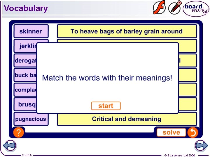 Vocabulary 3 of 14 © Boardworks Ltd 2006 