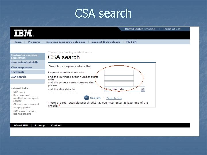 CSA search 