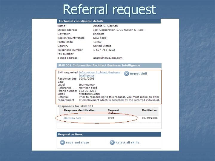 Referral request 