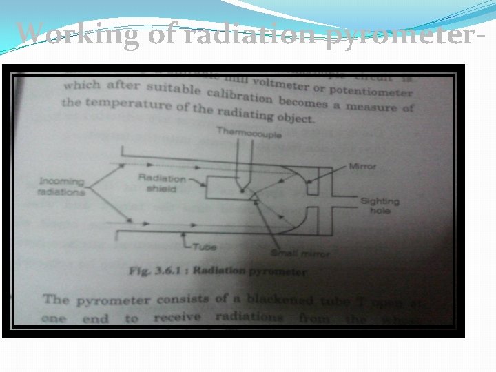 Working of radiation pyrometer- Working of radiation pyrometer-