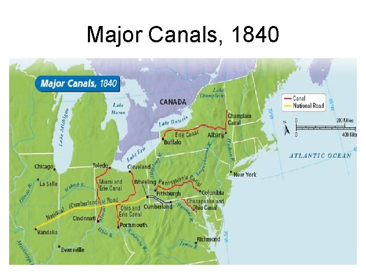 Major Canals, 1840 