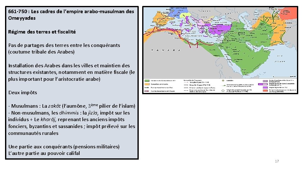 661 -750 : Les cadres de l’empire arabo-musulman des Omeyyades Régime des terres et
