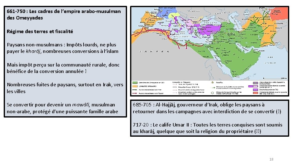 661 -750 : Les cadres de l’empire arabo-musulman des Omeyyades Régime des terres et
