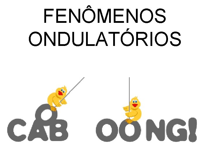 FENÔMENOS ONDULATÓRIOS Relação entre comprimento de onda e frequência. 