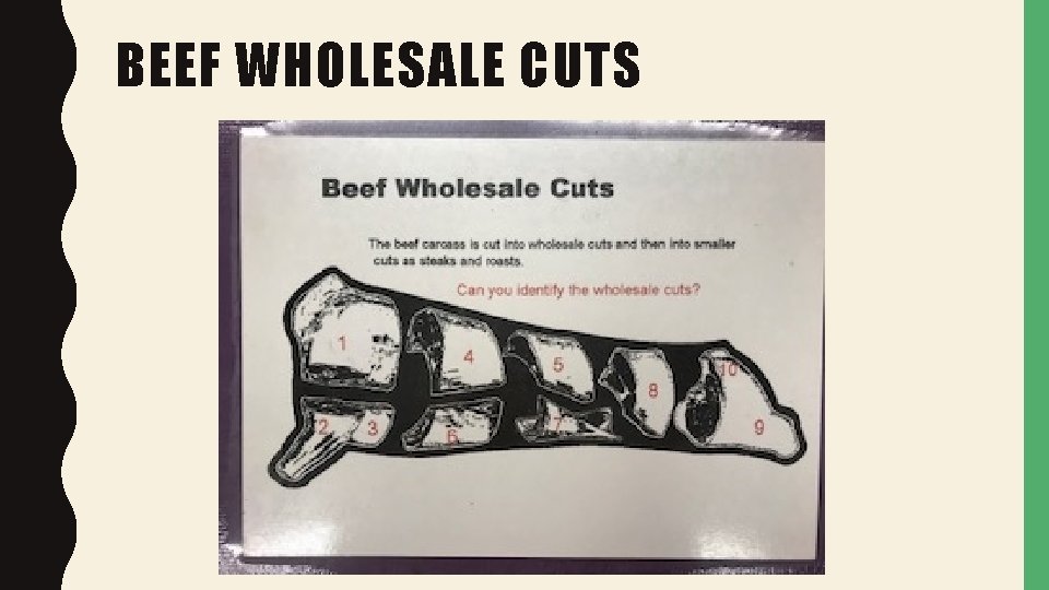 BEEF WHOLESALE CUTS 